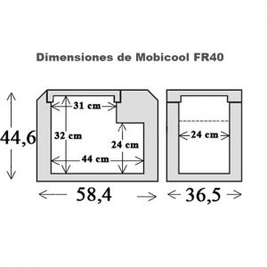 mobicool fr40 medidas